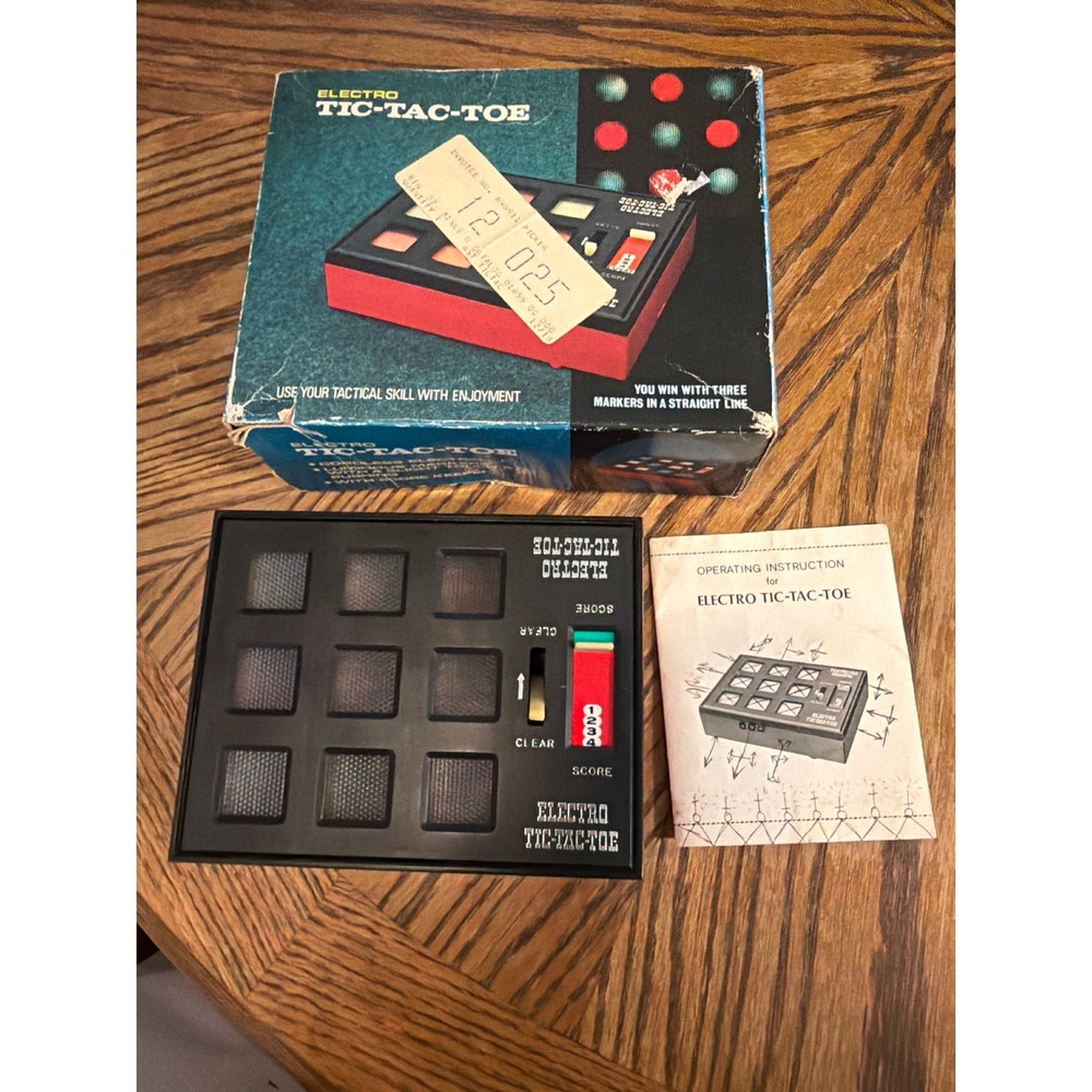 Vintage 1972 Waco‎ Electro Tic-Tac-Toe Electronic Game Japan Boxed Instructions